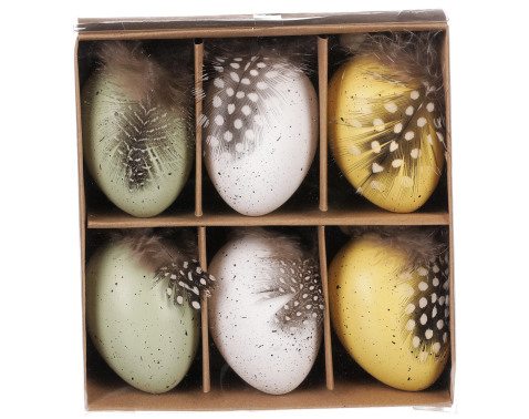 Velikonoční dekorace Vajíčka s pírkem