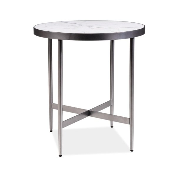 Přístavný stolek DULURIS bílý